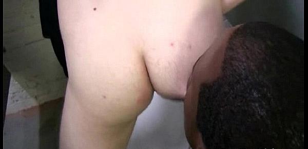  BlacksOnBoys - Black Muscular Gay Dude Gucks White Twink 30